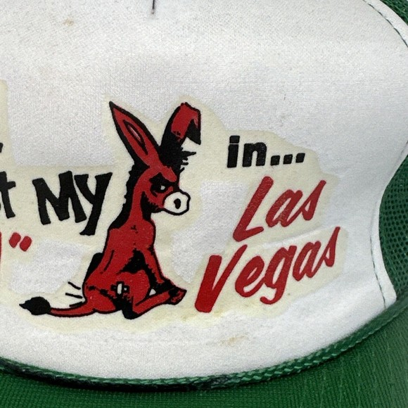 Vintage Lost My Ass in LAS VEGAS Hat Snapback Trucker Mesh Rope Cap Foam Casino - Picture 4 of 10